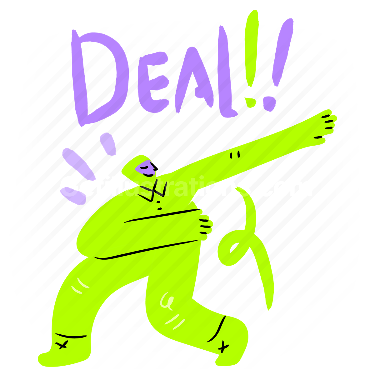 deal, agreement, confirm, sticker, smiley, face, character